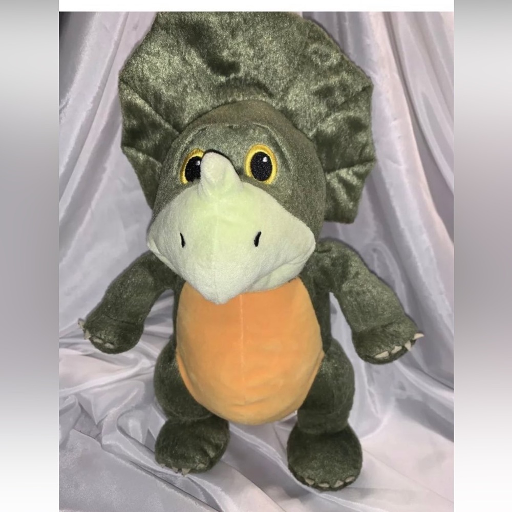 Kohls Cares For Kids Green Dinosaur Triceratops 12” Plush Stuffed Animal